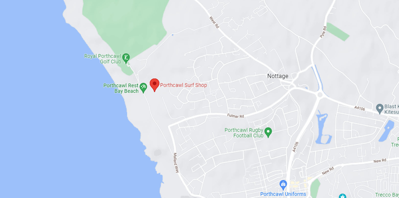 Porthcawl Surf Shop Location